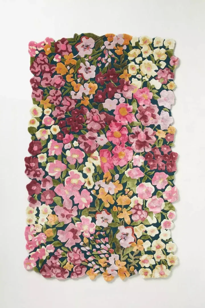 Floral Garden Handmade Tufted Wool Area Rug