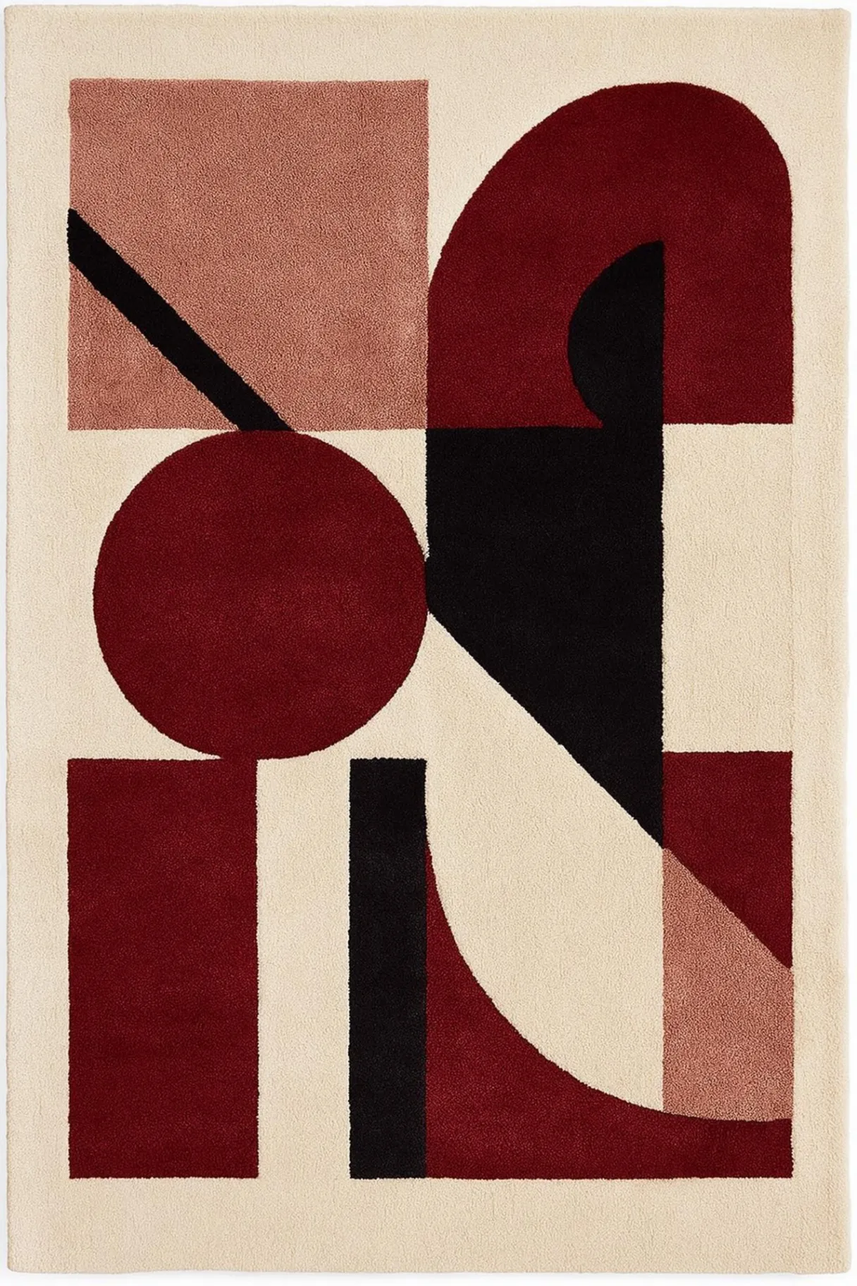 Handmade Abstract Geometric Tufted Wool Area Rug